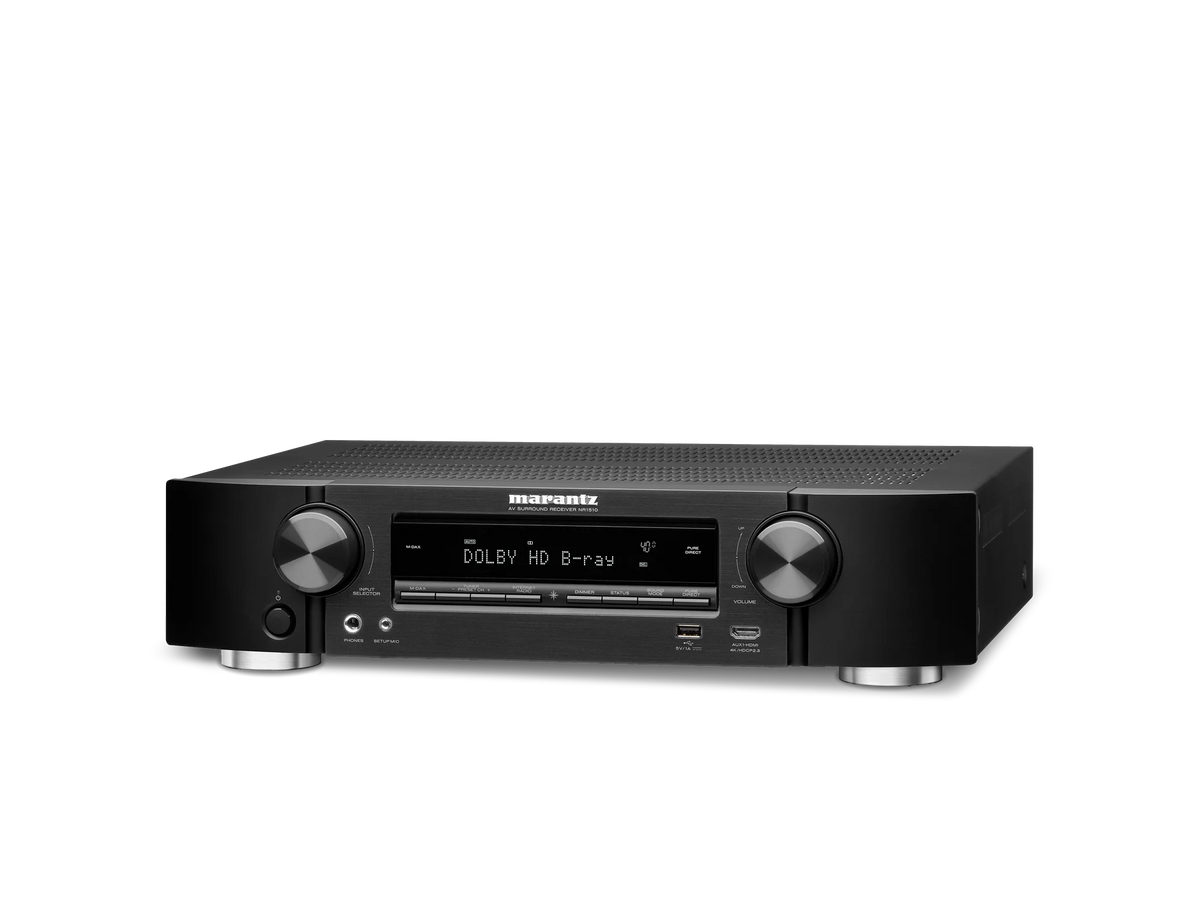 Marantz NR1510 — Black — NR1510 - Black facing left view