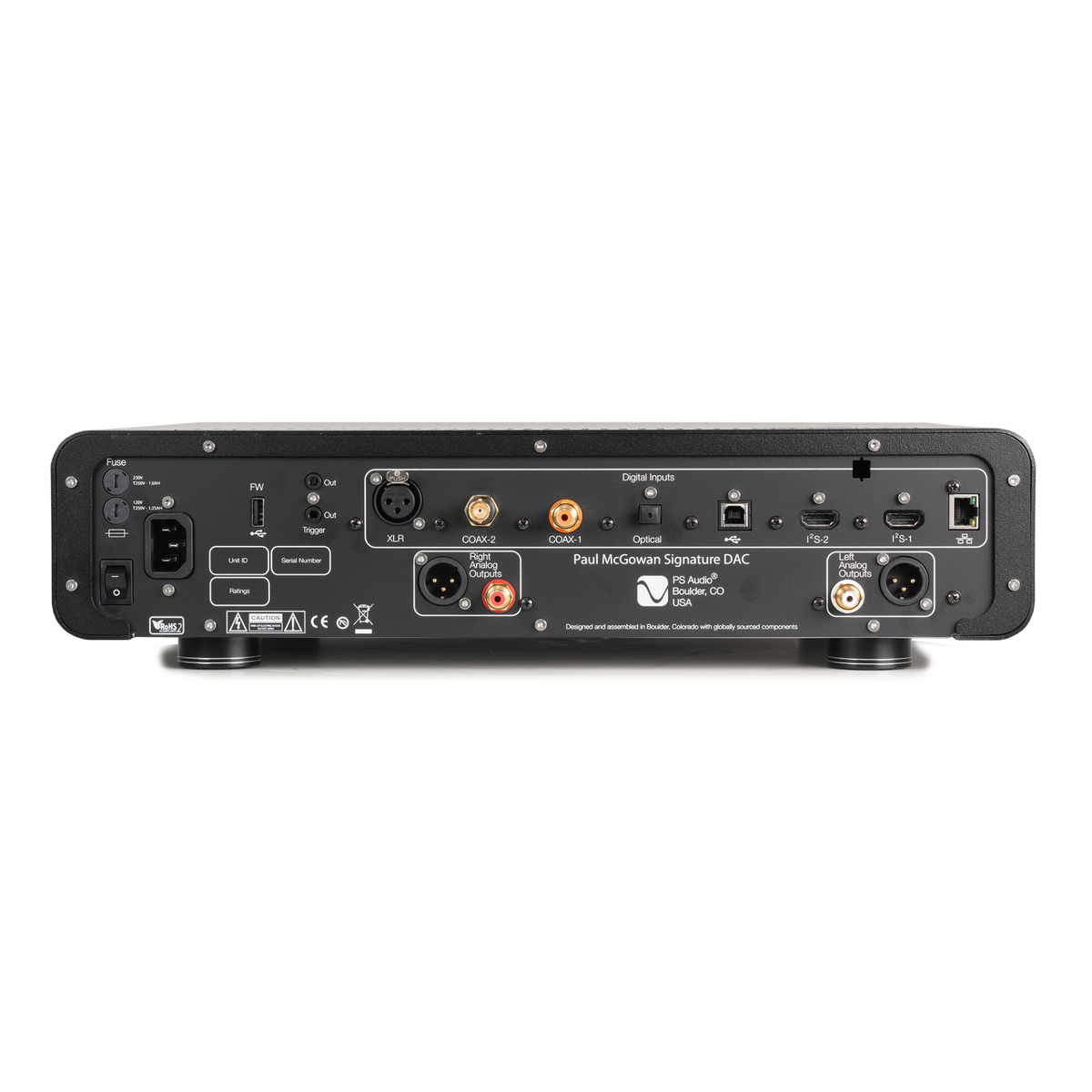 PS Audio PMG Signature 512 DAC rear connections