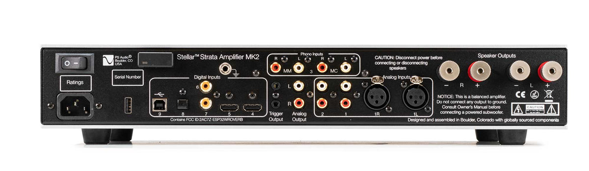 PS Audio Stellar Strata MK2 rear connections
