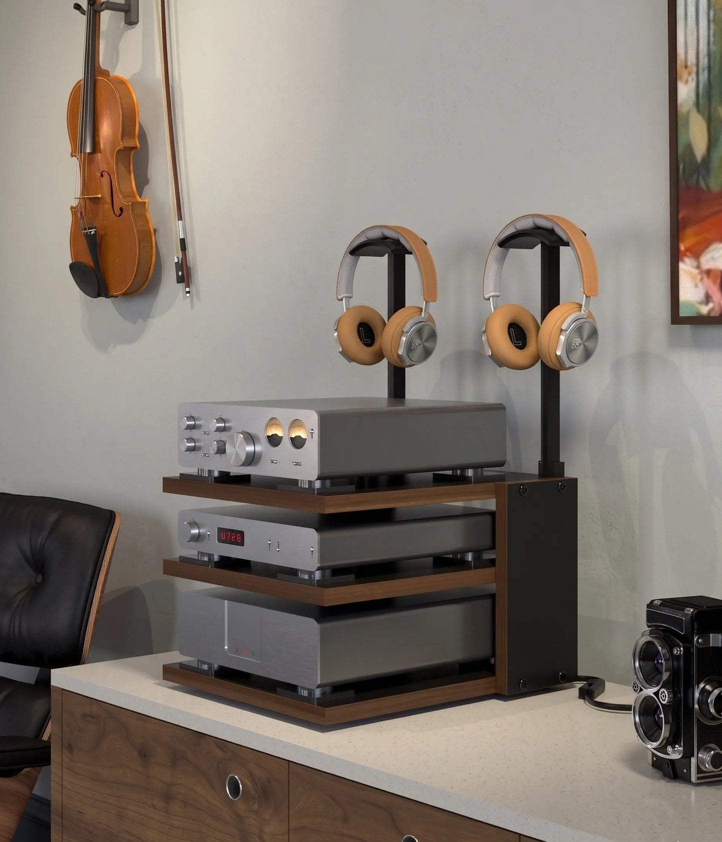 Guild Nines NanoRack Audio Rack With Lighted Shelf