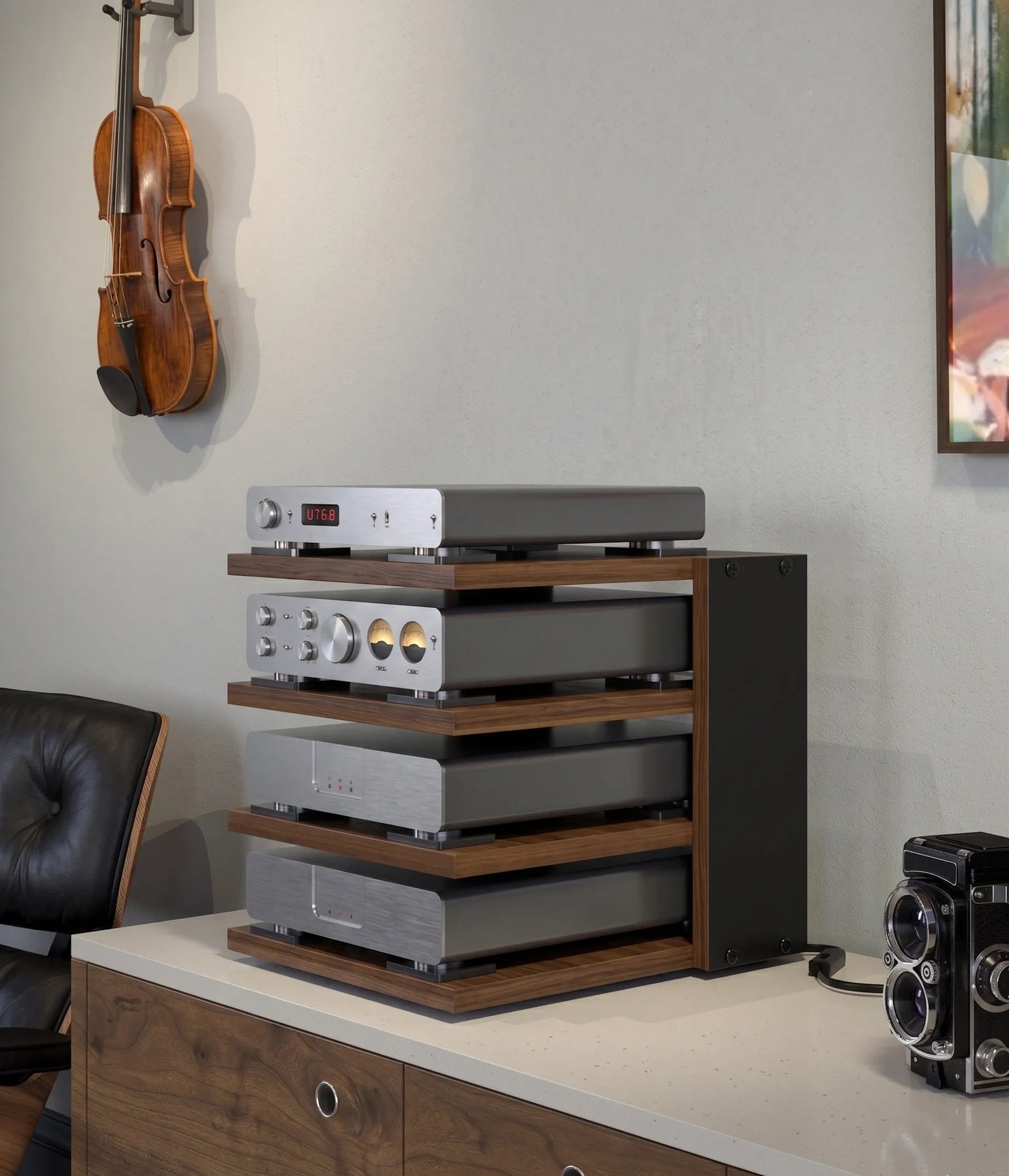 Guild Nines NanoRack Audio Rack With Lighted Shelf