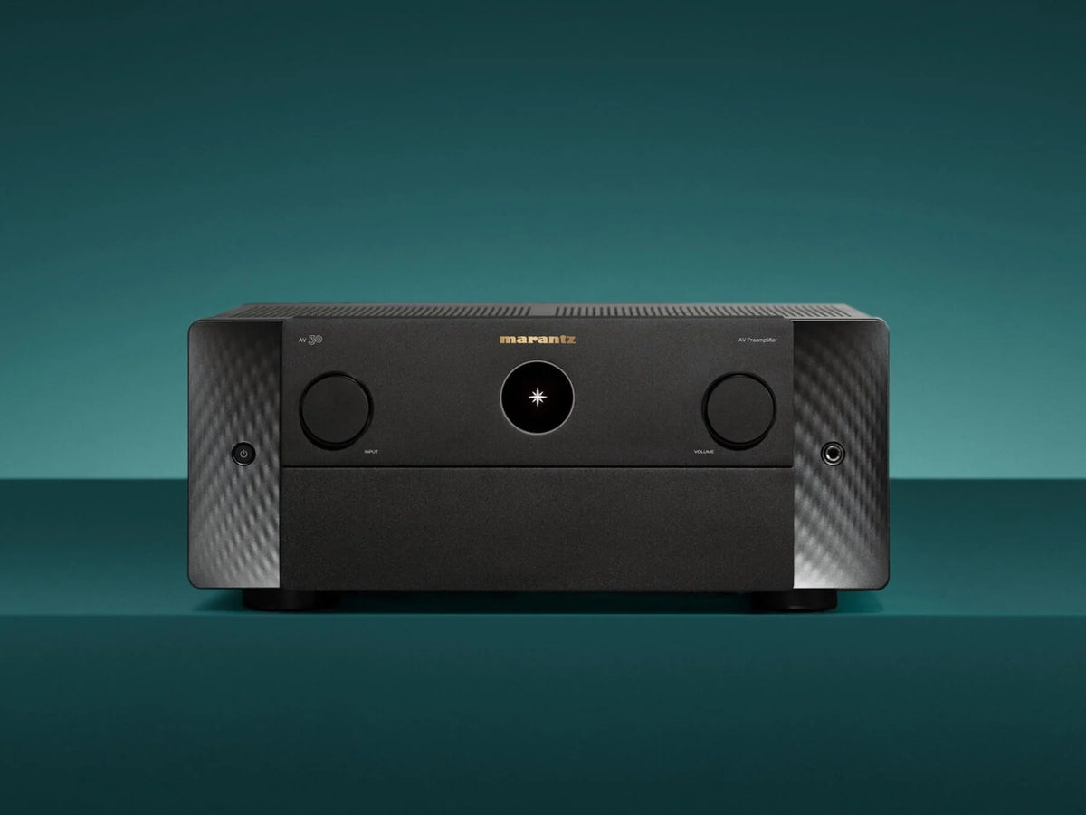 Marantz AV 30 — Black — AV30 - Front View with teal background