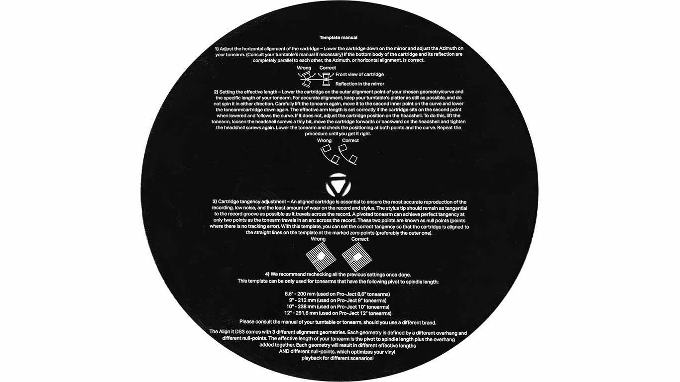 Pro-Ject ALIGN IT DS3 CARTRIDGE ALIGNMENT PROTRACTOR