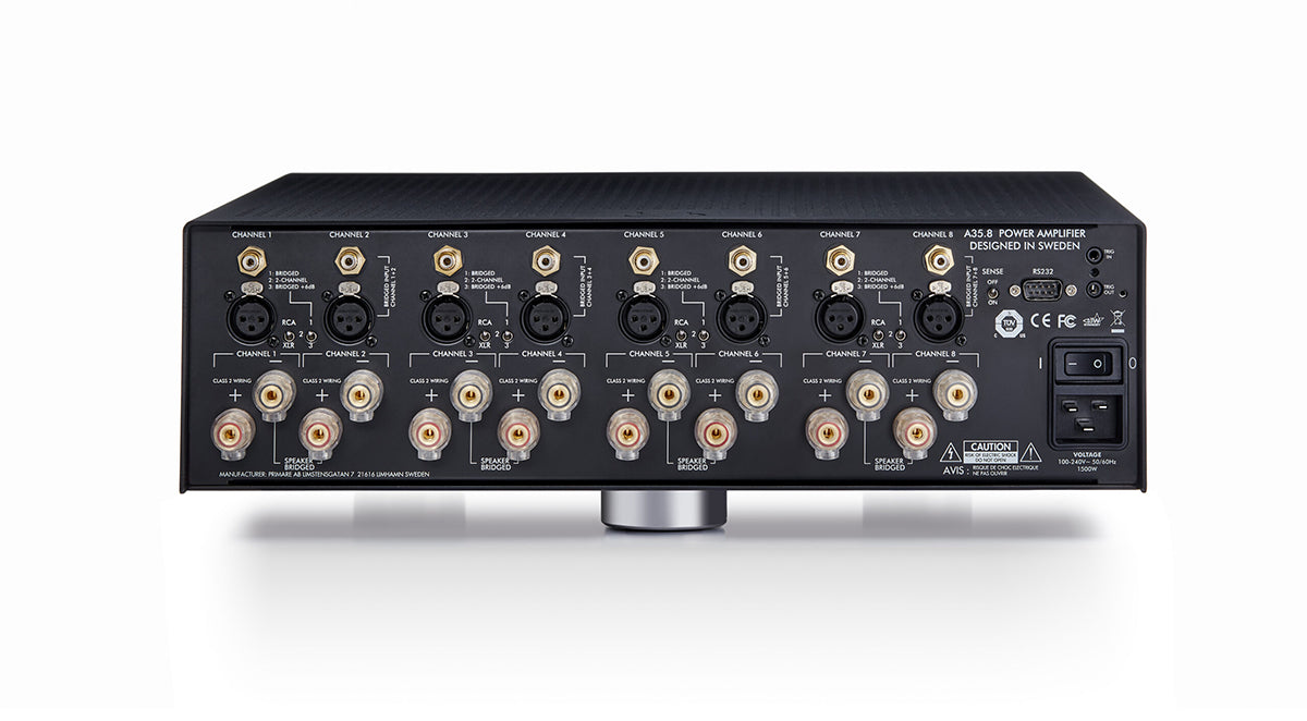 Primare Audio A35.8 – Eight Channel, Fully Bridgeable, Balanced Input Amplifier