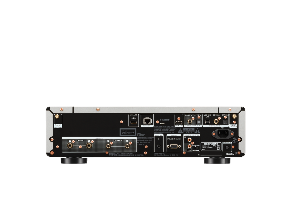 Marantz CD 50n — Silver-Gold — CD50N - Silver gold back view