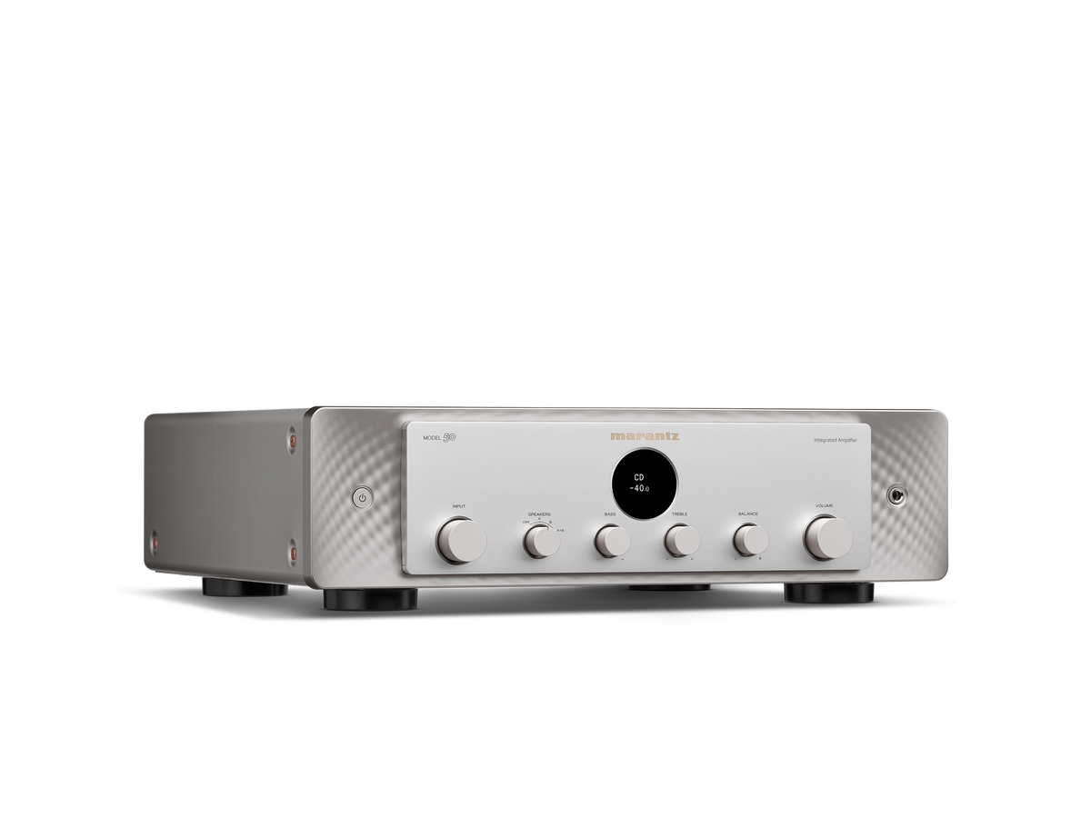 Marantz MODEL 50 — Silver-Gold — MODEL 50 - Silver gold facing right view