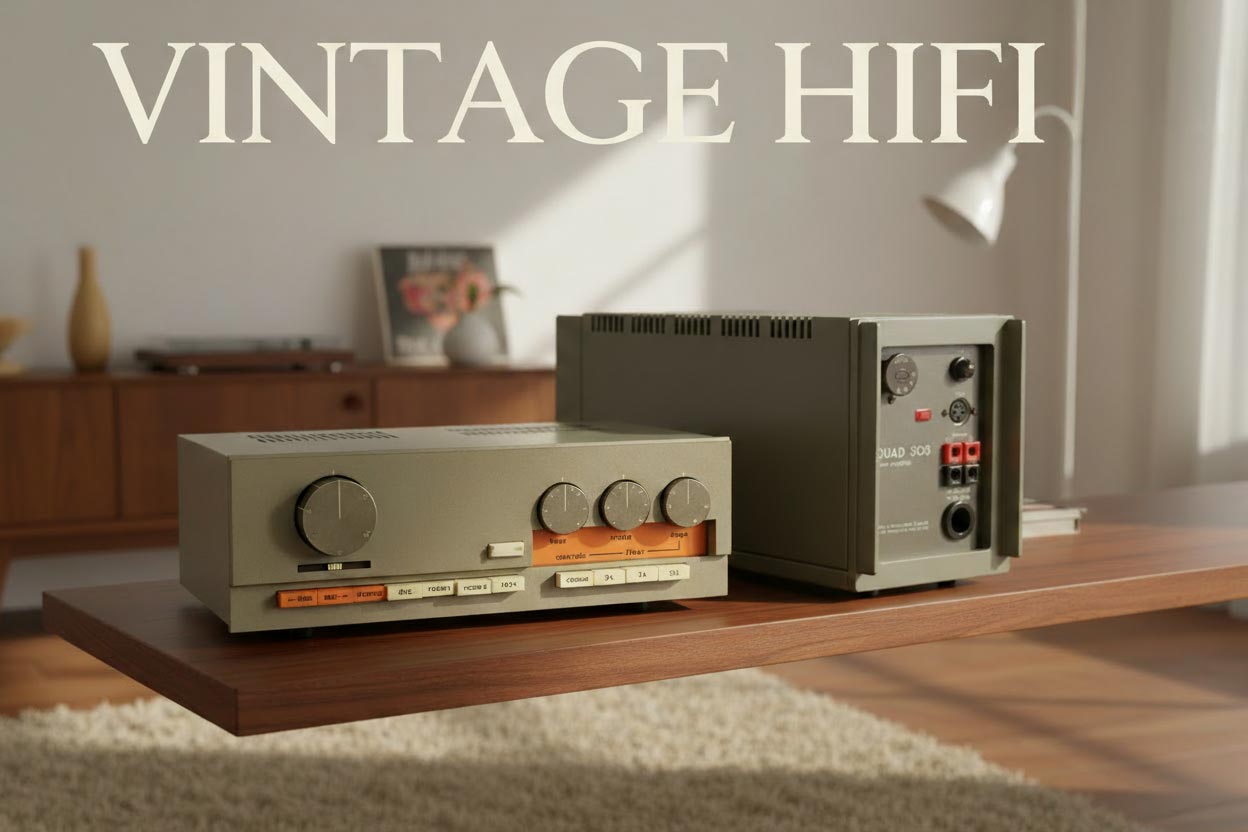 A vintage portrait of the Quad 33 and Quad 303 from the 1960's