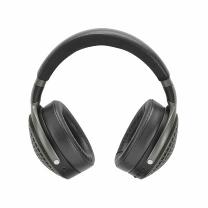 The black silver bathys headphones back view
