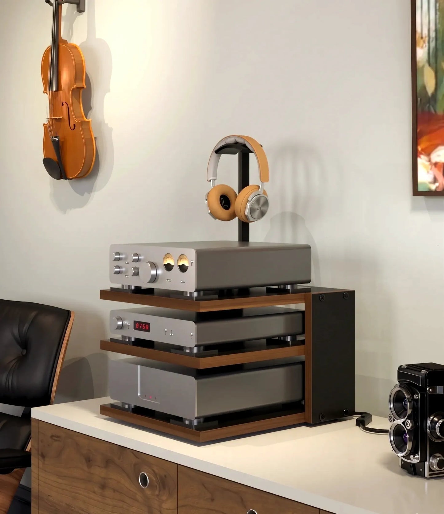 Guild Nines NanoRack Audio Rack With Lighted Shelf
