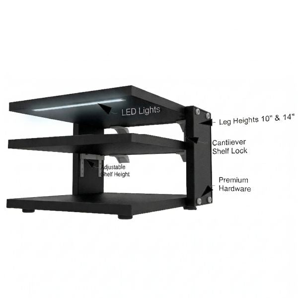 Guild Nines NanoRack Audio Rack With Lighted Shelf