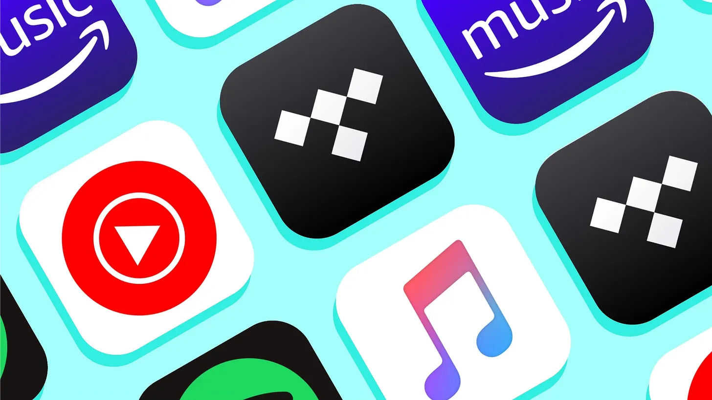 A colorful collection of streaming app icons