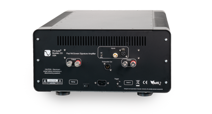 PMG M800 rear panel with RCA, XLR, speaker and trigger connections