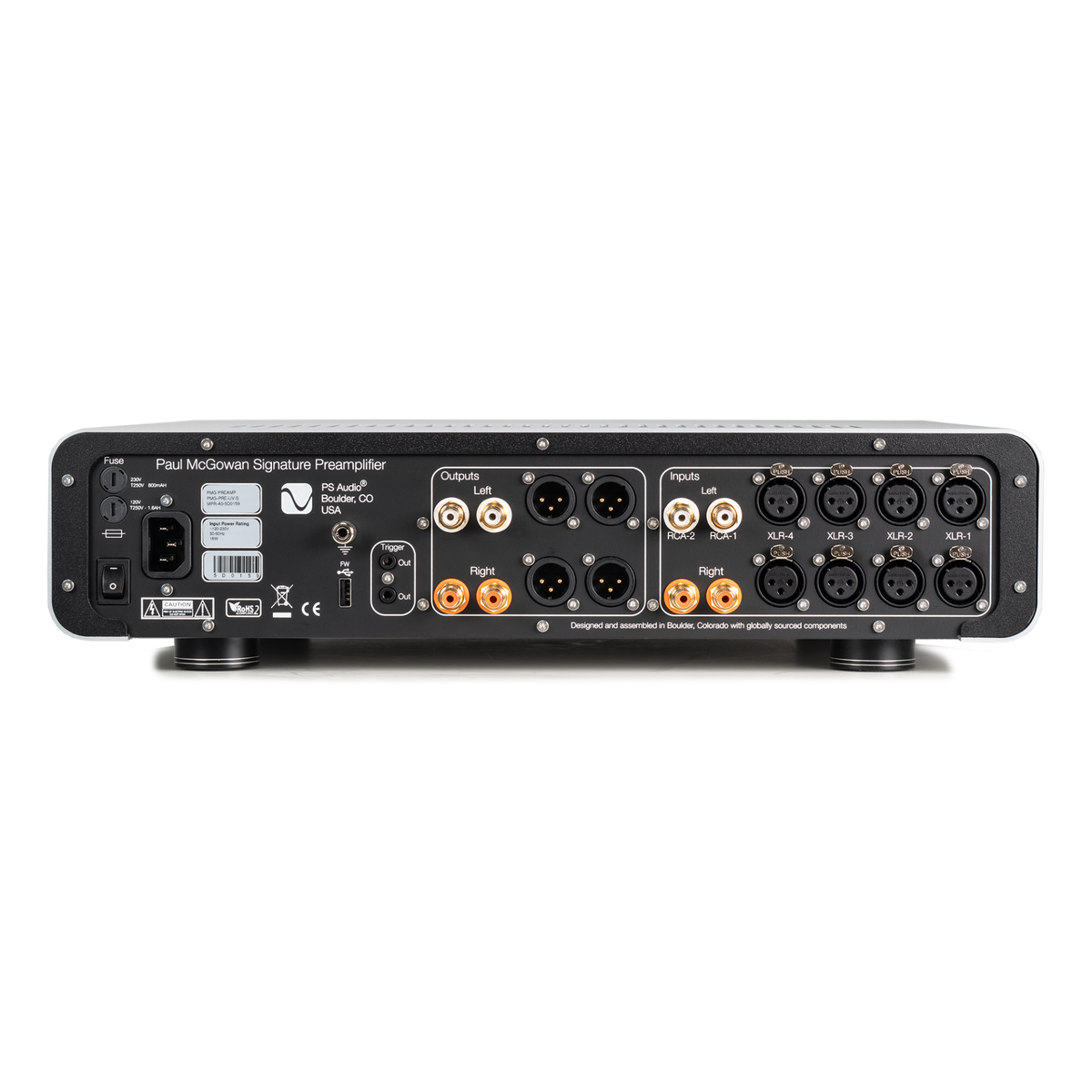 PS Audio PMG Signature Preamplifier rear connections