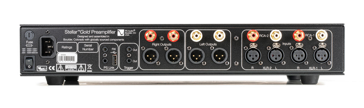 PS Audio StellarGold Preamplifier rear connections