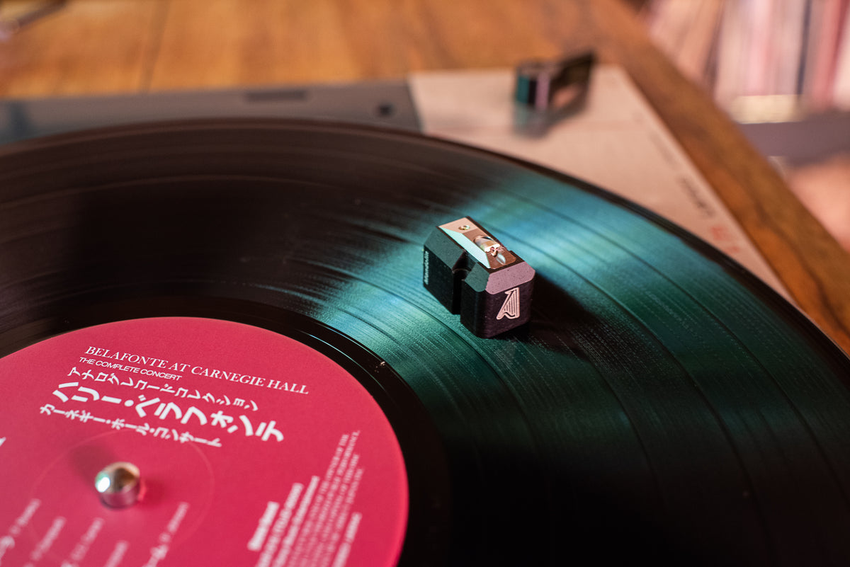 OTTA Mandolin cartridge on a vinyl record